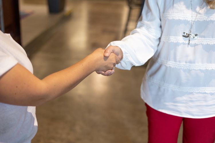 What does permission have to do with employee engagement? shaking hands example